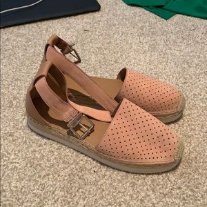 Light pink buckle sandals